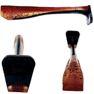 [FISH]rx RX Paddle Tail in Champagne Black Tip, 3.5" — handcrafted soft plastic bait for SoCal inshore bass