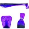 [FISH]rx RX Paddle Tail in Midnight Chovie, 3.5" — handcrafted soft plastic bait for SoCal inshore bass