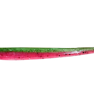 [FISH]rx RX Slug in Sour Watermelon, 4" — handcrafted soft plastic bait for SoCal inshore bass
