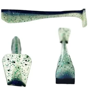 [FISH]rx RX Paddle Tail in Chovie, 3.5" — handcrafted soft plastic bait for SoCal inshore bass