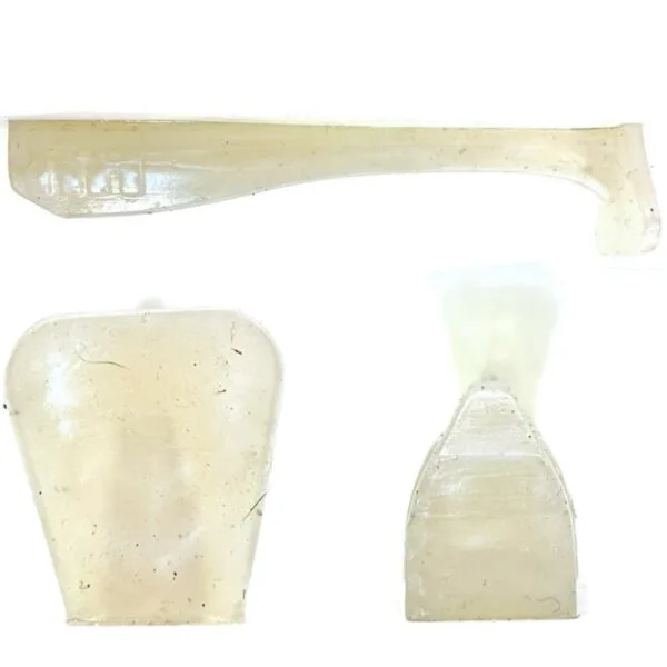 [FISH]rx RX Paddle Tail in Pearl, 3.5" — handcrafted soft plastic bait for SoCal inshore bass