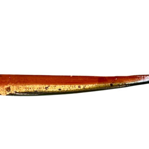 [FISH]rx RX Slug in Champagne Black Tip, 4" — handcrafted soft plastic bait for SoCal inshore bass