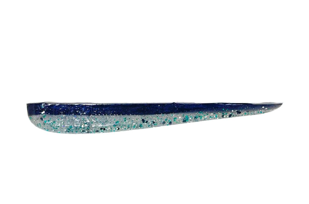 [FISH]rx RX Slug in Chovie 2.0, 8" — handcrafted soft plastic bait for SoCal inshore bass