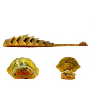 [FISH]rx RX Dragon Tail in Cricket, 3.25" — handcrafted soft plastic bait for SoCal inshore bass