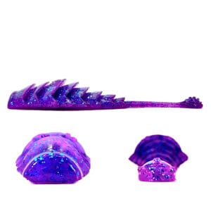 [FISH]rx RX Dragon Tail in June Bug, 3.25" — handcrafted soft plastic bait for SoCal inshore bass