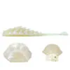 [FISH]rx RX Dragon Tail in Pearl, 3.25" — handcrafted soft plastic bait for SoCal inshore bass