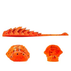[FISH]rx RX Dragon Tail in Red Crab, 3.25" — handcrafted soft plastic bait for SoCal inshore bass