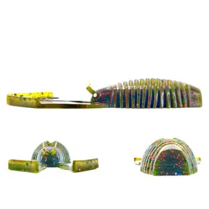 [FISH]rx RX Skeleton Craw in GP Red, 3.25" — handcrafted soft plastic bait for SoCal inshore bass