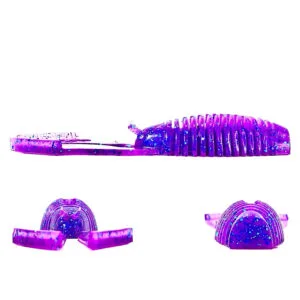 [FISH]rx RX Skeleton Craw in June Bug, 3.25" — handcrafted soft plastic bait for SoCal inshore bass