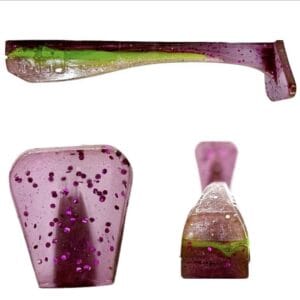 [FISH]rx RX Paddle Tail in Lavender Shad, 3.5" — handcrafted soft plastic bait for SoCal inshore bass