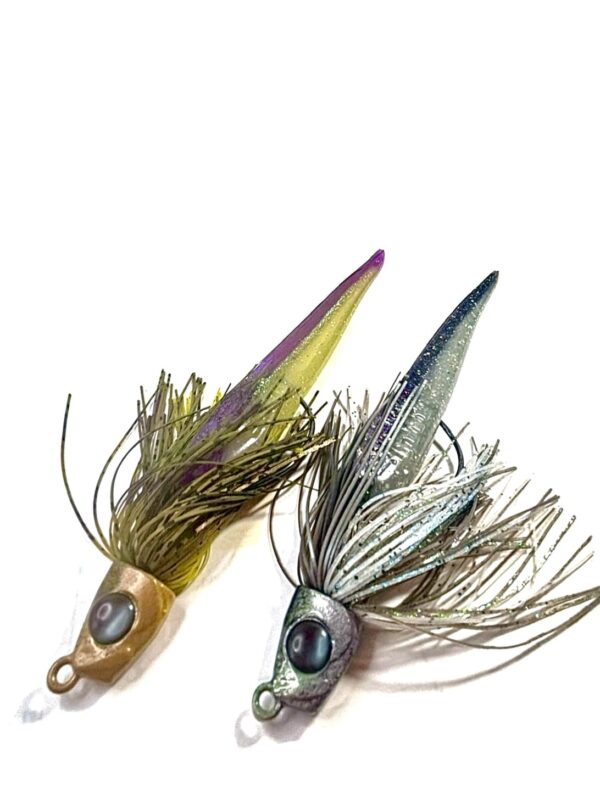 RX Slug in Cosmic Shad and Fireball with Skirted Jig Head